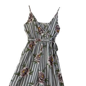 Hint of Blush Jump Suit Pant‎ Wide Leg XL Boho Beach Floral Romantic Festival